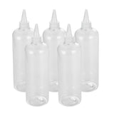 5Pcs 500ml Empty Hair Dye Applicator Lotion Cream Pigment Paint Bottles Clear