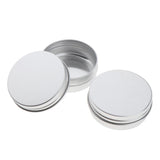 Aluminum Tin Storage Pot Candle Salves Containers Screw Lids 60g 7x2.8cm