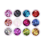 12 Colors Nail Glitter Sequins Nail Art DIY Decor for Salon Home Butterfly