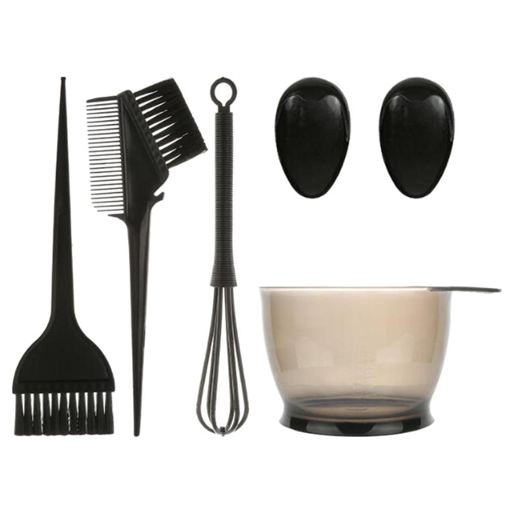 Maxbell Salon Hair Color Dye Bowl Comb Brush Ear Cover Hairdressing Tool 5pcs Black - Aladdin Shoppers