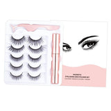 Maxbell Waterproof Magnetic Eyeliner kit 5 Pairs Eyelashes and Tweezer Lashes Set 2 - Aladdin Shoppers
