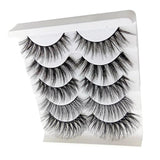 Maxbell 5 Pairs 3D Long Messy Cross False Eyelashes for Lash Extension Natural A - Aladdin Shoppers