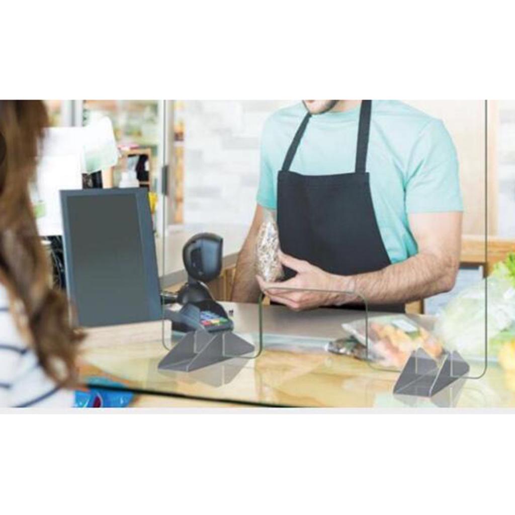SNEEZE GUARD Acrylic Protecive Barrier Desk Checkout Shield Screen 50x60cm