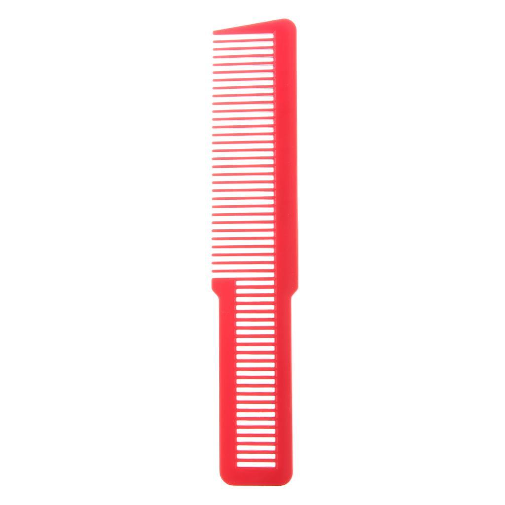 Maxbell Barber Comb Flat Top Clipper Comb - Small 8 Long - Clipper Comb Red" - Aladdin Shoppers