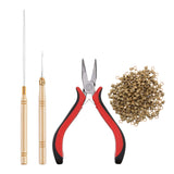 Maxbell 500x Micro Link Rings Beads Plier Hook Pulling Needle Tools  7