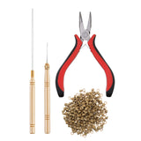 Maxbell 500x Micro Link Rings Beads Plier Hook Pulling Needle Tools  7