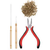 Maxbell 500x Micro Link Rings Beads Plier Hook Pulling Needle Tools  7