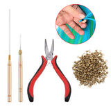 Maxbell 500x Micro Link Rings Beads Plier Hook Pulling Needle Tools  7