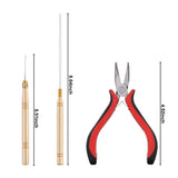 Maxbell 500x Micro Link Rings Beads Plier Hook Pulling Needle Tools  7