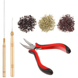 Maxbell 500x Micro Link Rings Beads Plier Hook Pulling Needle Tools  7