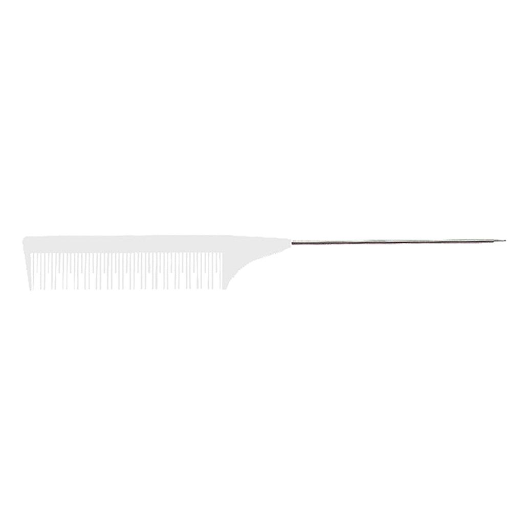 Maxbell Barber Fine-Tooth Rat Tail Comb for Hair Dyeing Styling Detangling White - Aladdin Shoppers