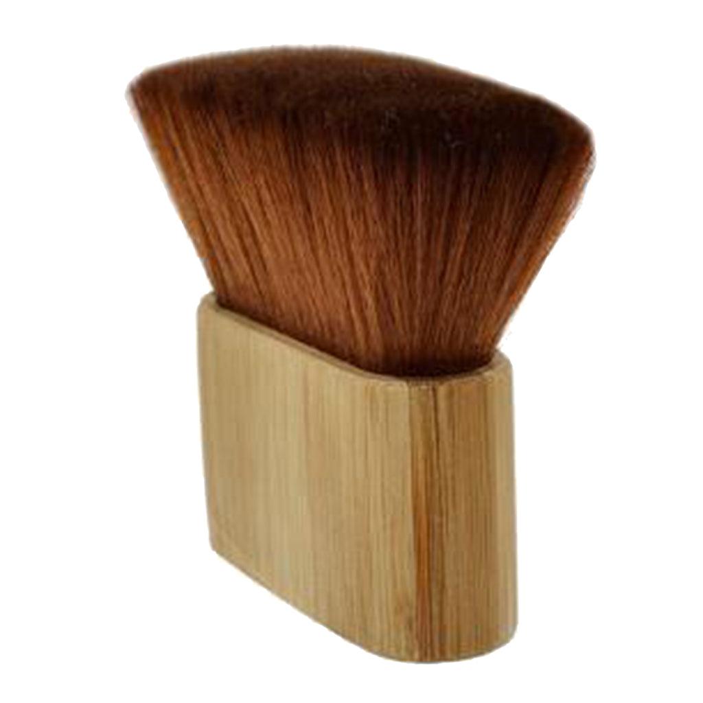 Maxbell Barber Hairdressing Hair Cutting Neck Duster Soft Brush with Wooden Handle - Aladdin Shoppers