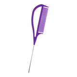 Maxbell Hairdresser Barber Metal Pin Tail Comb For Styling Hairdressing Purple - Aladdin Shoppers