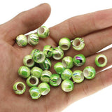 50x Women Beads Hair Braid Ring Cuff Clips Hair Accessory Green