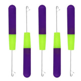 Maxbell 5 Packs 6in Latch Hook Crochet Needle for Braids Hair Extension Weave Purple - Aladdin Shoppers