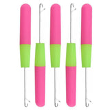 Maxbell 5 Packs 6in Latch Hook Crochet Needle for Braids Hair Extension Weave Pink - Aladdin Shoppers