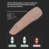 Silicone Nail Practice Finger 1:1 Mannequin Female Finger Model Fair skin