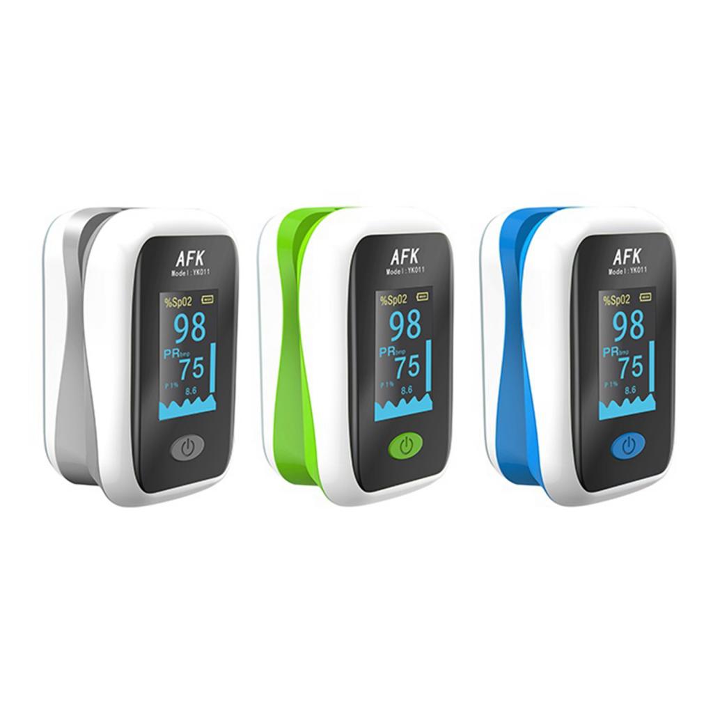 Finger Tip Pulse Oximeter Blood Oxygen SpO2 Monitor Home Detector Gray