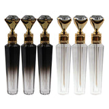 3Pc Diamond Cap Empty Clear Lip Gloss Tubes Lip Balm Bottle 5ml Black