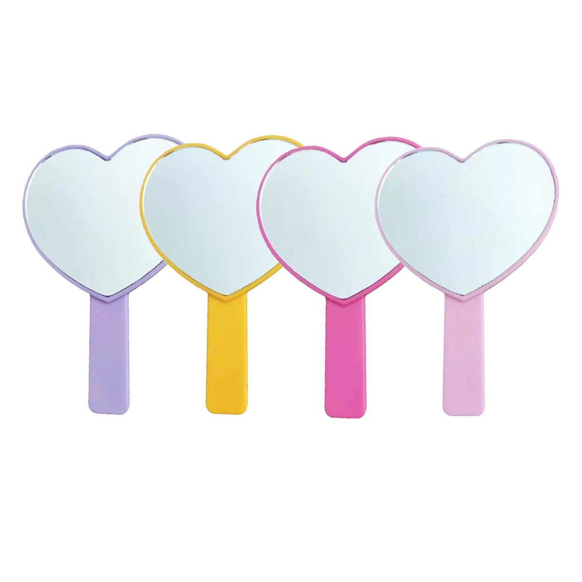 Cute Heart Shaped Mirror Beauty Single Side Look Adorable Design Purple