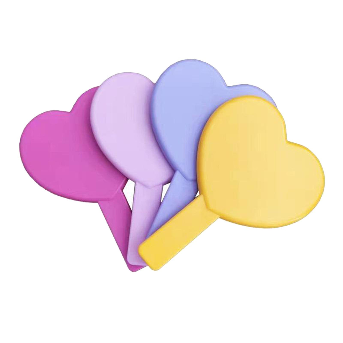 Cute Heart Shaped Mirror Beauty Single Side Look Adorable Design Red