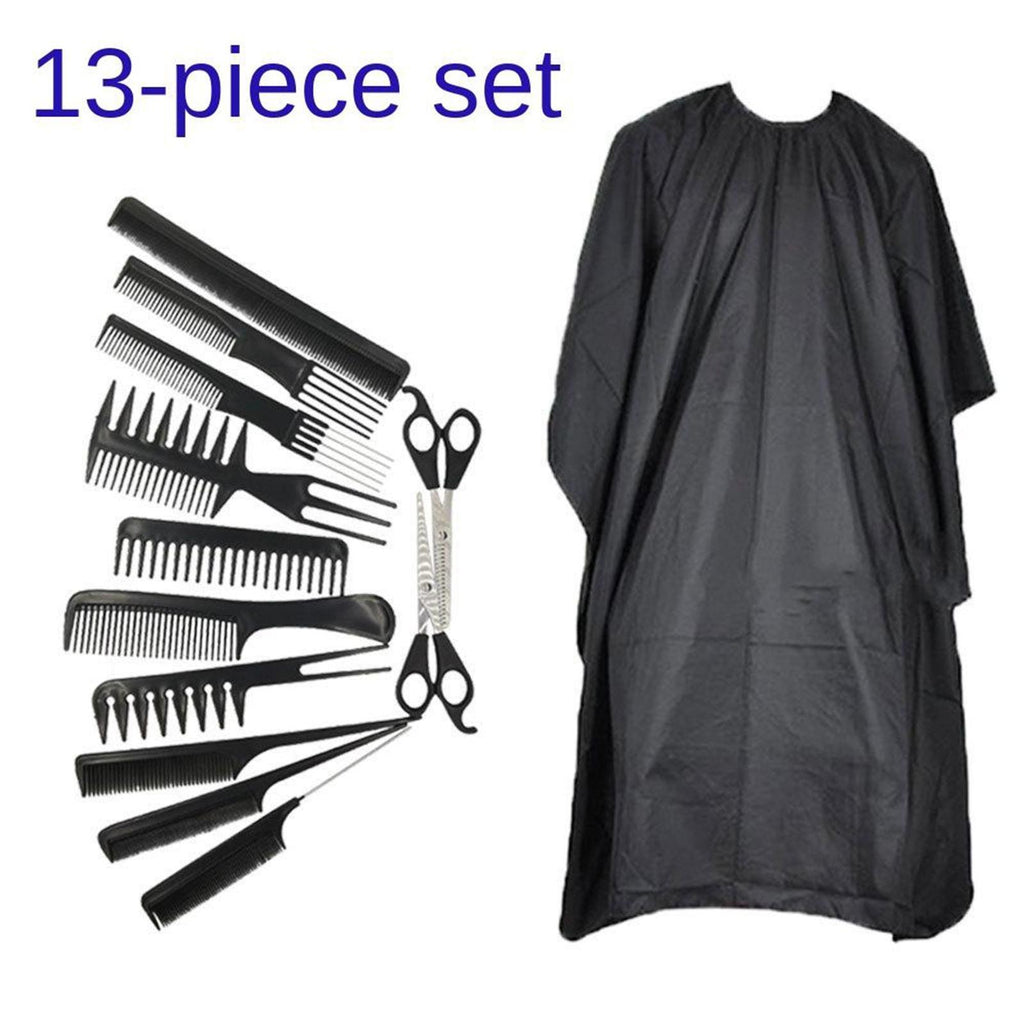 Maxbell Salon Hairdressing Barber Hair Brush Comb Set Hair Cut Cape Gown Cloth 13pcs - Aladdin Shoppers