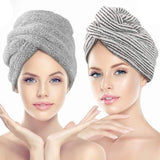 2pcs 10x24" Microfiber Hair Towel Wrap for Drying Curly Long Thick Hair"