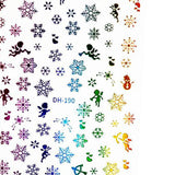 Christmas Nail Art Stickers Self-adhesive Nails Decals DIY DH-190 Colorful