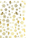 Christmas Nail Art Stickers Self-adhesive Nails Decals DIY DH-190 Gold