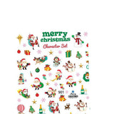 1Sheet Christmas Nail Art Stickers Self-Adhesive Decals Santa X-mas Style 1