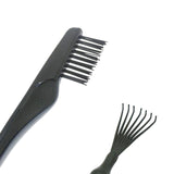 Maxbell 2 Pieces Mini Nylon Bristles Hair Brush Cleaning Tool Remover Rake Comb Set