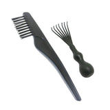 Maxbell 2 Pieces Mini Nylon Bristles Hair Brush Cleaning Tool Remover Rake Comb Set