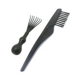 Maxbell 2 Pieces Mini Nylon Bristles Hair Brush Cleaning Tool Remover Rake Comb Set