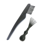 Maxbell 2 Pieces Mini Nylon Bristles Hair Brush Cleaning Tool Remover Rake Comb Set