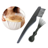 Maxbell 2 Pieces Mini Nylon Bristles Hair Brush Cleaning Tool Remover Rake Comb Set