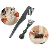 Maxbell 2 Pieces Mini Nylon Bristles Hair Brush Cleaning Tool Remover Rake Comb Set