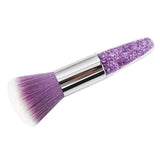 Maxbell Soft Foundation Nail Brush Gel Powder Dust Remover Nail Art Tools Purple