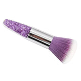 Maxbell Soft Foundation Nail Brush Gel Powder Dust Remover Nail Art Tools Purple