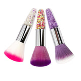 Maxbell Soft Foundation Nail Brush Gel Powder Dust Remover Nail Art Tools Purple
