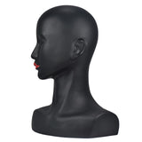 Maxbell PVC Mannequin Female Head Model Dummy Wig Glasses Hat Display Stand Black