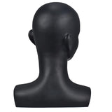 Maxbell PVC Mannequin Female Head Model Dummy Wig Glasses Hat Display Stand Black