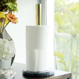 Maxbell Anti-slip Modern Metal Toilet Paper Stand Creative Countertop Decor Gray