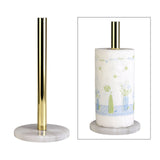 Maxbell Anti-slip Modern Metal Toilet Paper Stand Creative Countertop Decor White