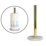 Maxbell Anti-slip Modern Metal Toilet Paper Stand Creative Countertop Decor White