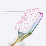 Maxbell 4pcs Rainbow Air Cushion Comb No Knots with 2 Clips for Hair Styling