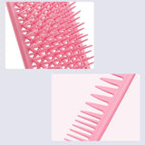 Maxbell 1Set Salon Hair Styling Plastic Barbers Brush Combs Set Purple
