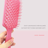 Maxbell 1Set Salon Hair Styling Plastic Barbers Brush Combs Set Purple
