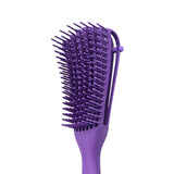Maxbell 4x Salon Hair Styling Plastic Barbers Brush Combs Set for Long Hair Purple