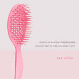 Maxbell 4x Salon Hair Styling Plastic Barbers Brush Combs Set for Long Hair Purple