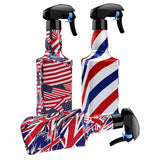 Maxbell Hairdressing Sprayer Salon Barber Water Spray Bottle  Red Blue Cross grain